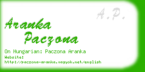 aranka paczona business card